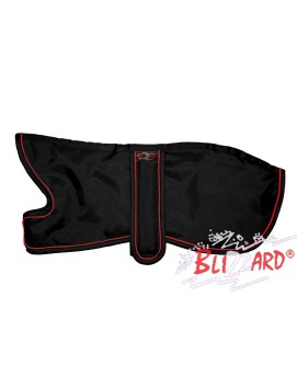 Black Italian Greyhound Blizzard® Coat With Red Piping
