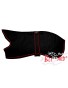 Black Whippet Blizzard® Coat With Red Piping