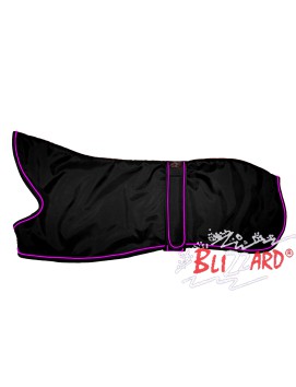 Black Lurcher Blizzard® Coat With Pink Piping